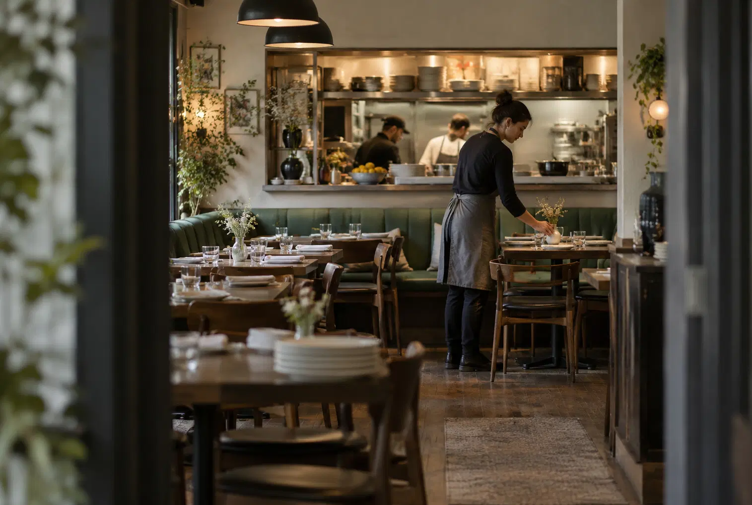 Illustration of restaurants and their working space