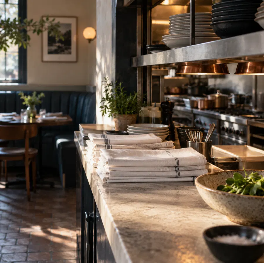 Illustration of restaurants equipment and workspace